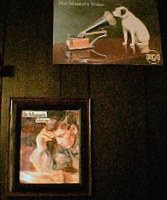 Image of Dog and Man Listening to Their Master's Voices